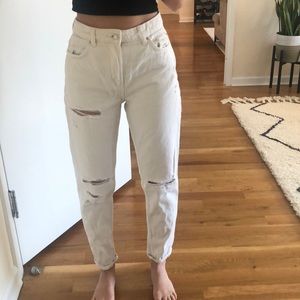 Bershka distressed mom jeans